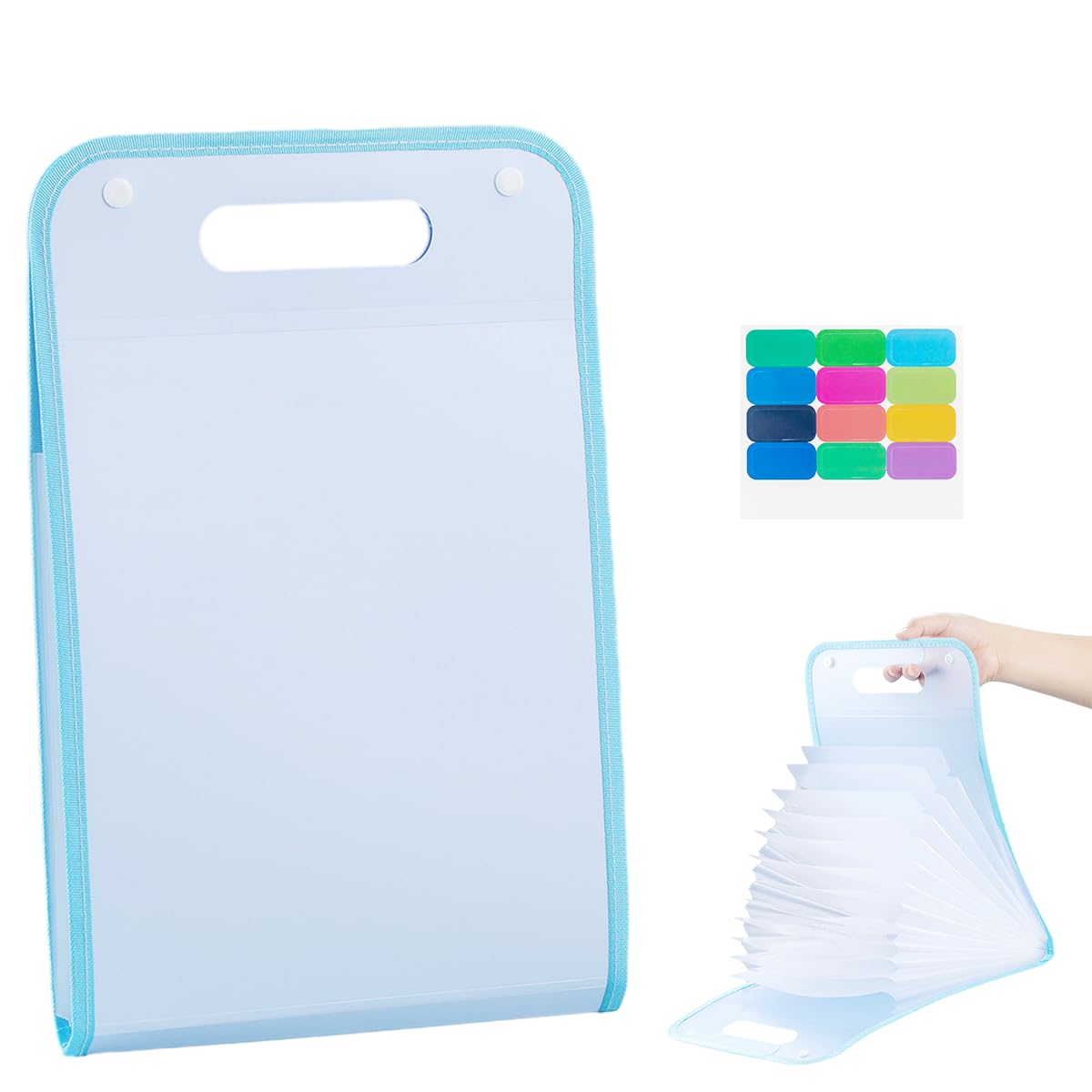 Climberty File Folders for Documents, Expanding File Folder with 13 Compartments, Portable File Folder with Snap Button Closure, A4 (Fits A4 Paper) File Folder for School Office Home (Blue) Climberty File Folders for Documents, Expanding File Folder with 13 Compartments, Portable File Folder with Snap Button Closure, A4 (Fits A4 Paper) File Folder for School Office Home (Blue)